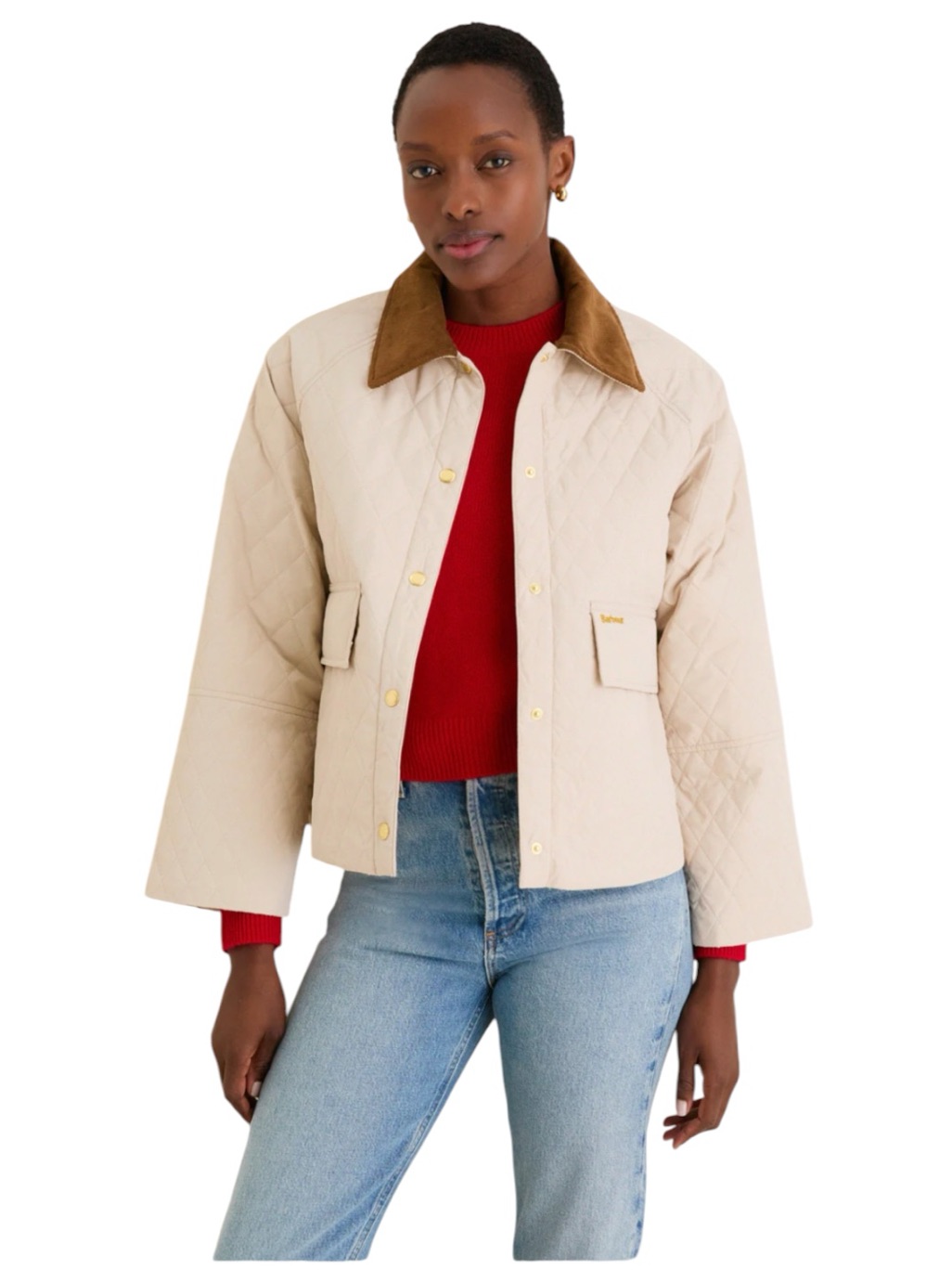 New Barbour Kirby Quilted Jacket. Cream. Us 12. Nwt — image 2 of 8